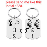 Initial Name Match Keychain Set for Couples Wedding Love Girlfriend Boyfriends