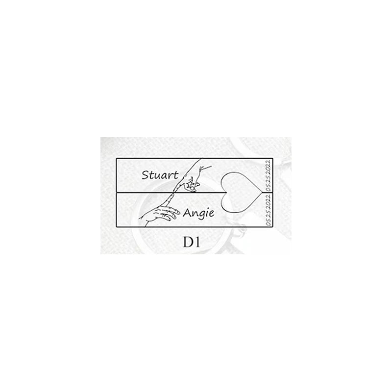 Personalized Couple Keychains Stainless Steel Anniversary Gift