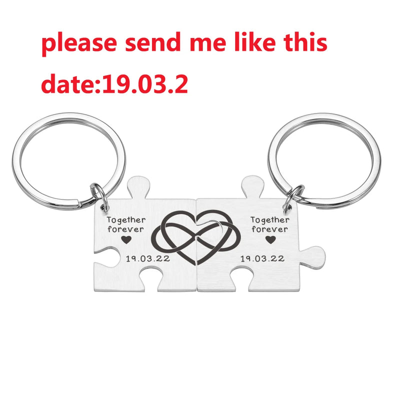 Engraved House Keyring Personalized Keychain Couple Valentine Gift
