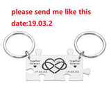 Engraved House Keyring Personalized Keychain Couple Valentine Gift