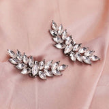 2 PCS Silver Plated Bridal Shoe Clip Brooches Crystal Shoe Buckle