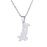 Pakistan Urdu Map Pendant Necklaces - Pakistani Charm Ethnic Jewelry
