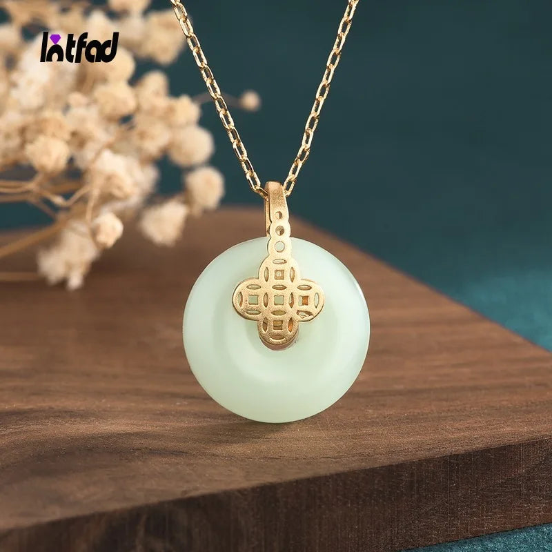 Hotan Jade Necklace Pendant Necklace for Women Jewelry