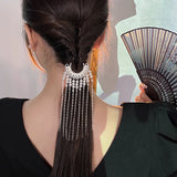 Palace Style Flower Pearl Tassel Retro Hairpin