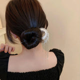 Palace Style Flower Pearl Tassel Retro Hairpin