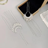 Palace Style Flower Pearl Tassel Retro Hairpin