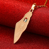 Palestinians Ethnic Map Pendant Necklace Stainless Steel