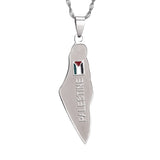 Palestinians Ethnic Map Pendant Necklace Stainless Steel