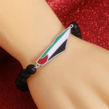 Map With Flag Beads Bracelet Jewelry Maps Chains