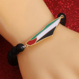 Map With Flag Beads Bracelet Jewelry Maps Chains