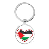 Flag Emblem Glass Cabochon Keychain for Jewelry Gift