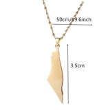 Arabic Map Pendant Necklace Men Women African Amulet Jewelry
