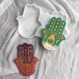 Palm Amulet Crystal Epoxy Resin Mold Hamsa Hand Silicone Mould