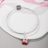 Pamela 925 Sterling Silver Shrimp Strip Amulet Snack Beads DIY Pendant Bracelet
