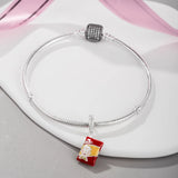 Pamela 925 Sterling Silver Shrimp Strip Amulet Snack Beads DIY Pendant Bracelet