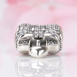 Pan's Beads S925 Silver Bow Heart Diamond Bracelet