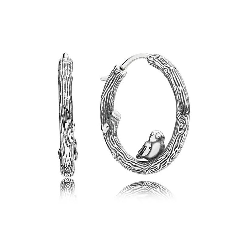 925 Sterling Silver Zircon Earrings Exaggerated Charm Circle Shape