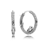 925 Sterling Silver Zircon Earrings Exaggerated Charm Circle Shape