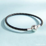 Pan Chunyin S925 Red Leather Bracelet Spring Red Series Silver Beaded Bracelet