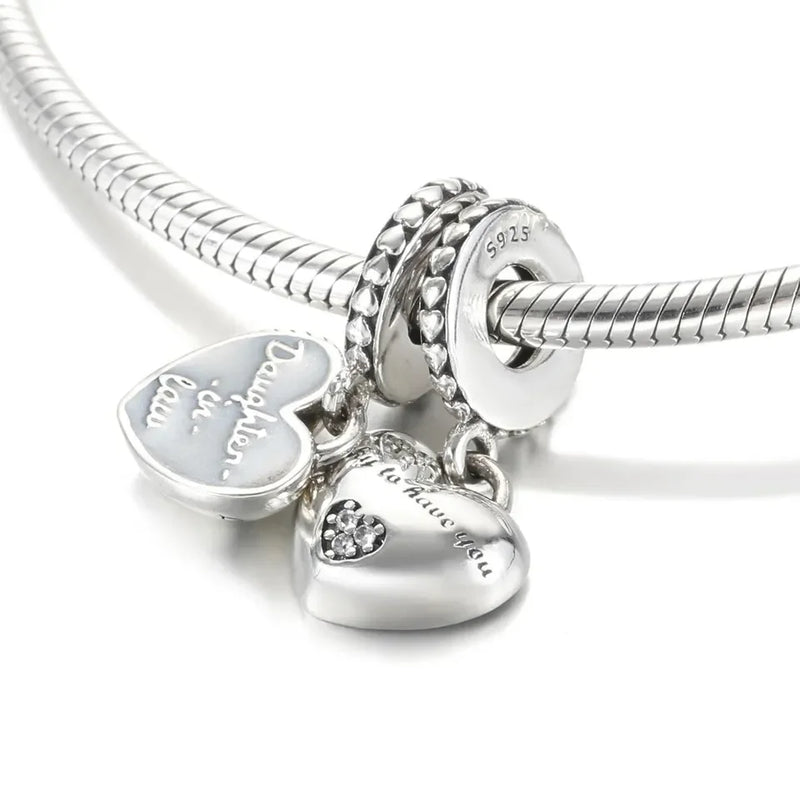 Pan Daughter & Mother in Law Split Dangle Charm Beads