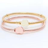 Pan S925 Pure Silver Snake Bone Rose Gold-Plated Bracelet, Pan L
