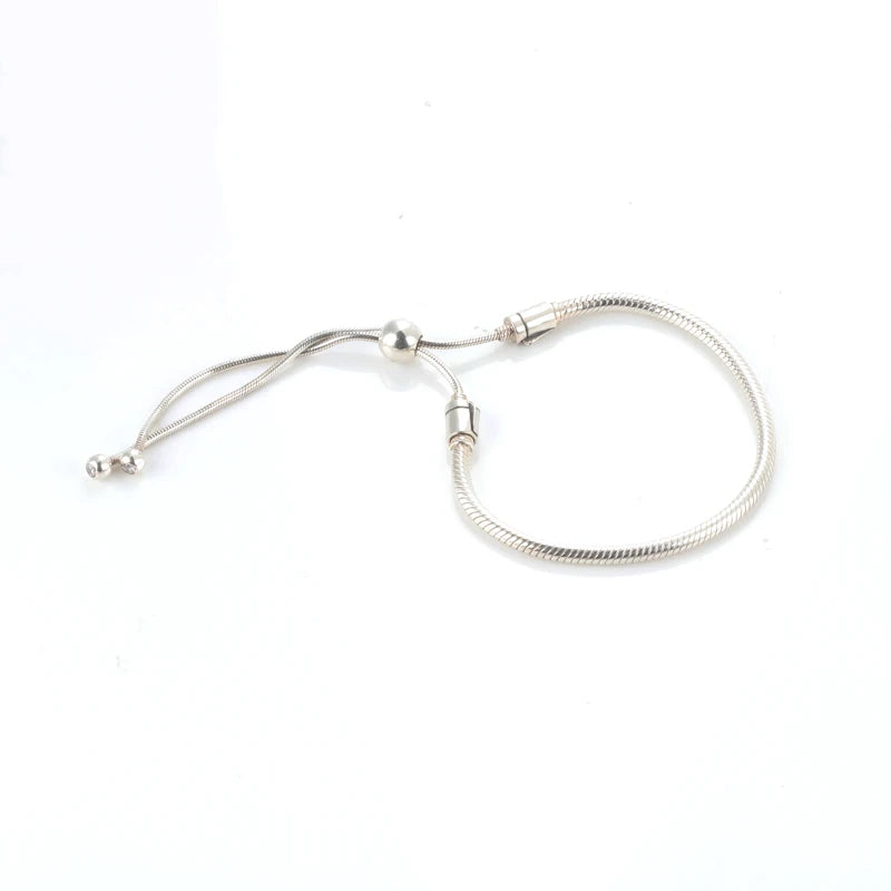 Pan Home S925 Silver Snake Bone Chain Bracelet