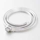 S925 Sterling Silver Beads Necklace Women's Moments Clavicle Chain
