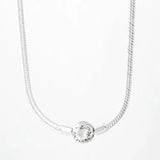 S925 Sterling Silver Beads Necklace Women's Moments Clavicle Chain