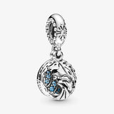 925 Silver Glass Shoes Mouse Charm Winter Crystal Charm Girl Charm Jewelry