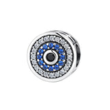 925 Silver Skeleton Bead Evil Eye Charms Bracelet Jewelry