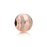 925 Silver Fixing Clip Heart-Shaped Bead Women