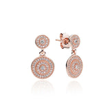 Vintage Style S925 Silver Petal Round Women's Earrings