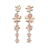 Vintage Style S925 Silver Petal Round Women's Earrings