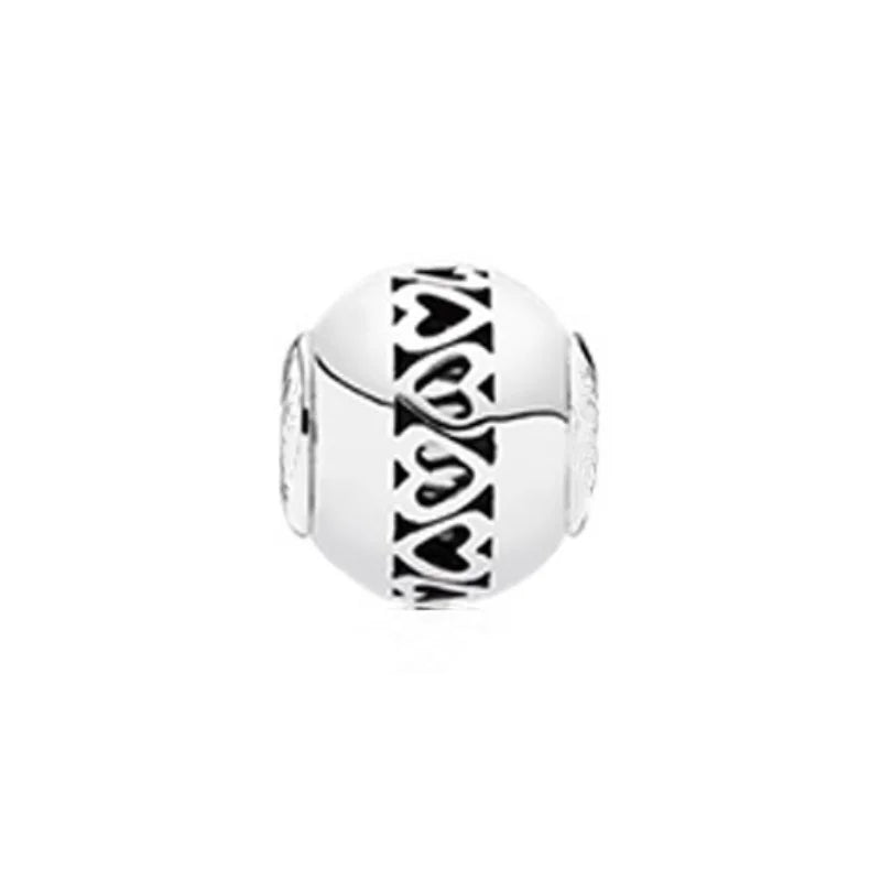 S925 Sterling Silver Bracelet with Cat's Eye Charm
