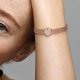 Pan-Style Zirconia Bracelet with Shining Buckle