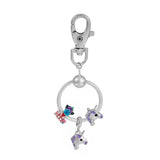 Pan's Ladies Key Chain, DIY Rainbow Unicorn Charm Pendant