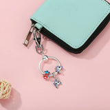 Pan's Ladies Key Chain, DIY Rainbow Unicorn Charm Pendant
