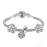 Pan's Style Elegant Bracelet with Personalized Crystal Petals