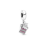 Heart Charm Beads Balloon Pendant Light Bulb Necklace