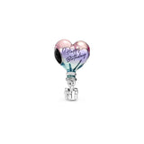 Heart Charm Beads Balloon Pendant Light Bulb Necklace