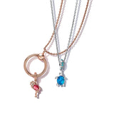 925 Sterling Silver Pav? Bead O-Shaped Pendant Romantic Gift