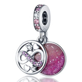 925 Silver Owl on the Moon Charm 3mm Bracelet DIY Jewelry