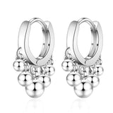 925 Sterling Silver Crystal Circle Earrings for Women Jewelry Gift