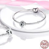 Silver Alphabet A-Z Charm Name Bead for Bracelet Pendant Jewelry