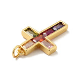 Pandhall 10Pcs Cross CZ Pendants With Jump Ring