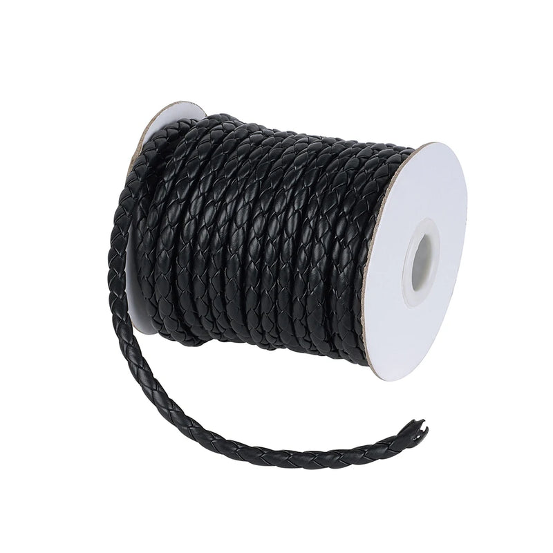 Pandhall Braided Leather Cord for DIY Jewelry Making 10yards/roll