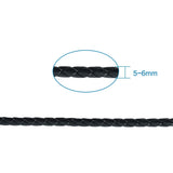 Pandhall Braided Leather Cord for DIY Jewelry Making 10yards/roll