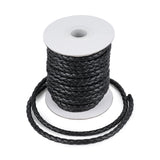 Pandhall Braided Leather Cord for DIY Jewelry Making 10yards/roll