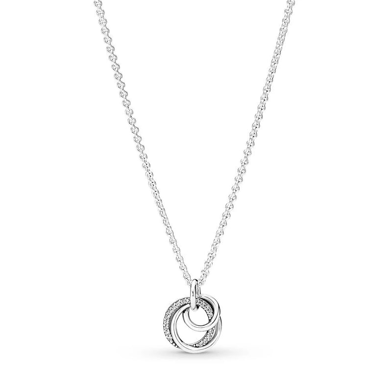 925 Sparkling Silver Infinity Necklace with Pendant