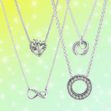 925 Sparkling Silver Infinity Necklace with Pendant